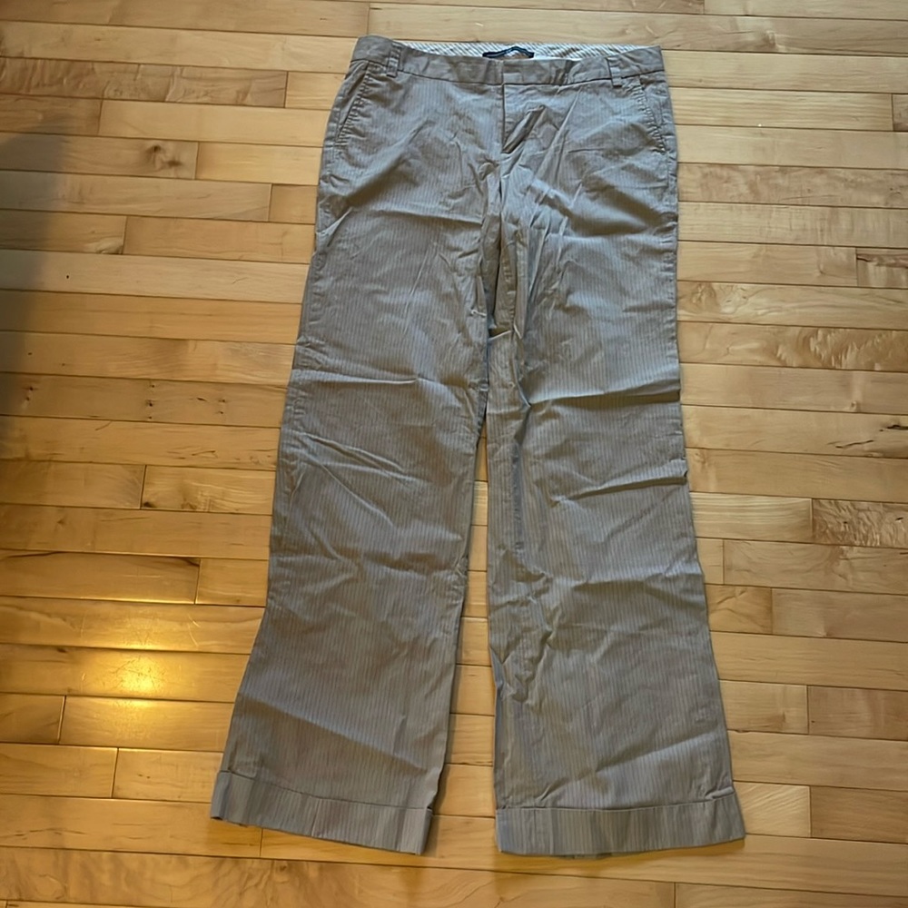 Gap size 10 long pinstripe Pants tan